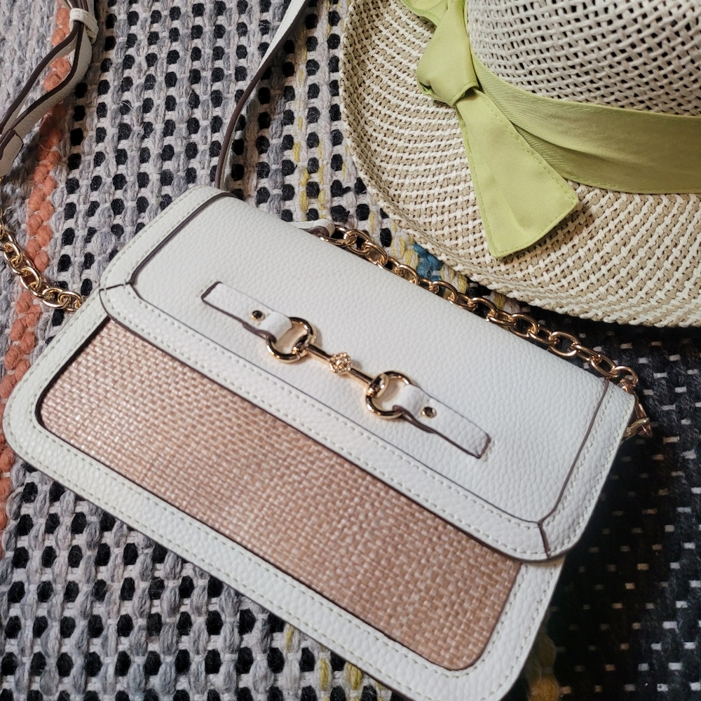 Anne Klein Straw Top Handle Satchel